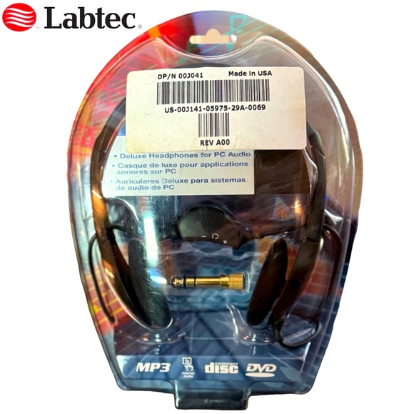 NWT - Labtec Note 502 Deluxe Over Ear Headphones - Picture 1 of 5